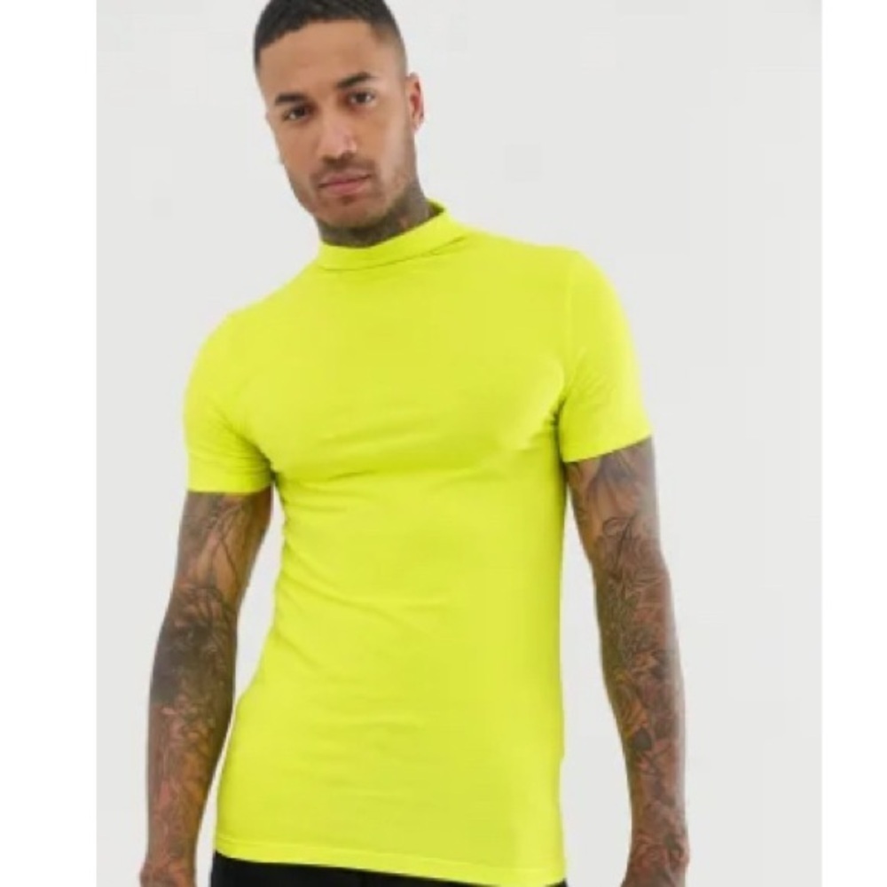 ASOS Vibrant Yellow Mock Turtleneck Sweater